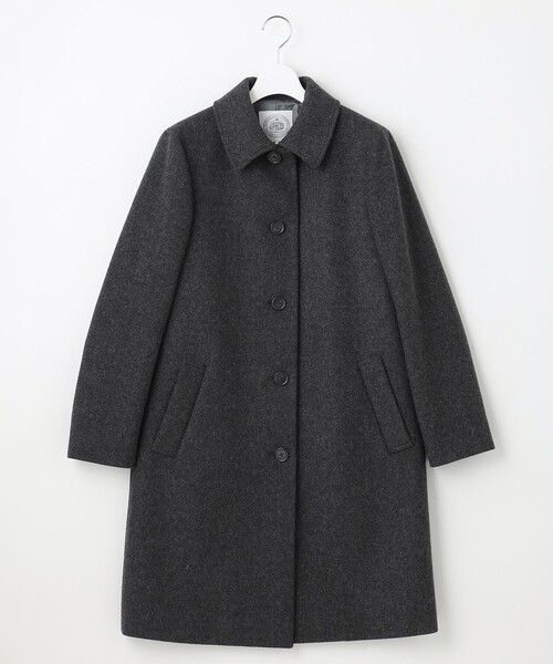 J.PRESS(ジェイプレス)の「スーパー110S ショートビーバー ステンカラー コート(ステンカラーコート・レディース・ブラック系/グレー系/ベージュ系・T15/T13)」の14枚目の写真