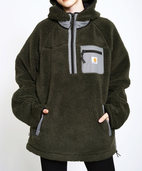 Carhartt WIP（カーハートダブリューアイピー）の「Carhartt WIP(カーハート ワークインプログレス) PRENTIS ハーフジップパーカー（パーカー・メンズ・オフホワイト/ブラウン/カーキ・S/M/L）」の3枚目の写真