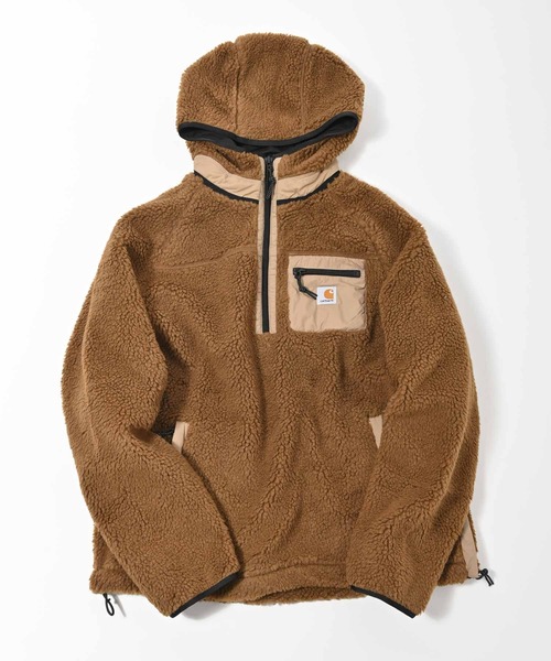 Carhartt WIP（カーハートダブリューアイピー）の「Carhartt WIP(カーハート ワークインプログレス) PRENTIS ハーフジップパーカー（パーカー・メンズ・オフホワイト/ブラウン/カーキ・S/M/L）」の5枚目の写真