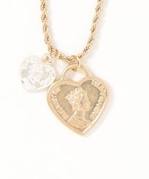 AMERICAN HOLIC | スクリューチェーンハートコインネックレス(ネックレス)