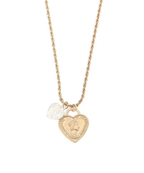 AMERICAN HOLIC（アメリカンホリック）の「スクリューチェーンハートコインネックレス（ネックレス・レディース・シルバー/ゴールド・FREE）」の5枚目の写真