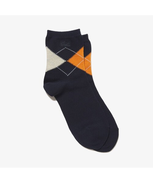 LACOSTE（ラコステ）の「アーガイルショートソックス（ソックス/靴下・レディース・ネイビー/グレー/ライトブラウン・24.0cm）」の3枚目の写真