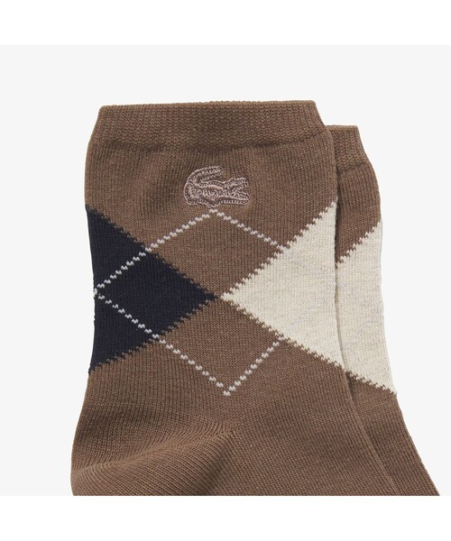 LACOSTE（ラコステ）の「アーガイルショートソックス（ソックス/靴下・レディース・ネイビー/グレー/ライトブラウン・24.0cm）」の5枚目の写真
