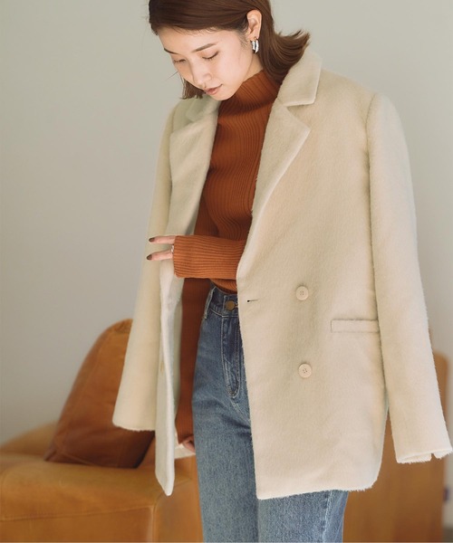 titivate（ティティベイト）の「ビッグシルエットジャケット（テーラードジャケット・レディース・ブラウン系その他/アイボリー/ピンク・S/M/L）」の2枚目の写真