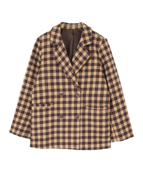 titivate（ティティベイト）の「ビッグシルエットジャケット（テーラードジャケット・レディース・ブラウン系その他/アイボリー/ピンク・S/M/L）」の18枚目の写真