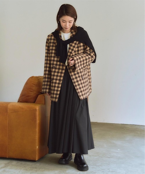 titivate（ティティベイト）の「ビッグシルエットジャケット（テーラードジャケット・レディース・ブラウン系その他/アイボリー/ピンク・S/M/L）」の6枚目の写真