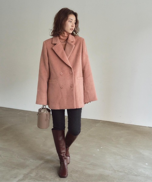 titivate（ティティベイト）の「ビッグシルエットジャケット（テーラードジャケット・レディース・ブラウン系その他/アイボリー/ピンク・S/M/L）」の19枚目の写真