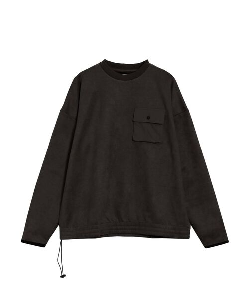 COTORICA(コトリカ)の「ヘム切替スエードポンチプルオーバー(Tシャツ/カットソー・メンズ・ブラック/グレー/モカ・MEDIUM/LARGE)」の17枚目の写真