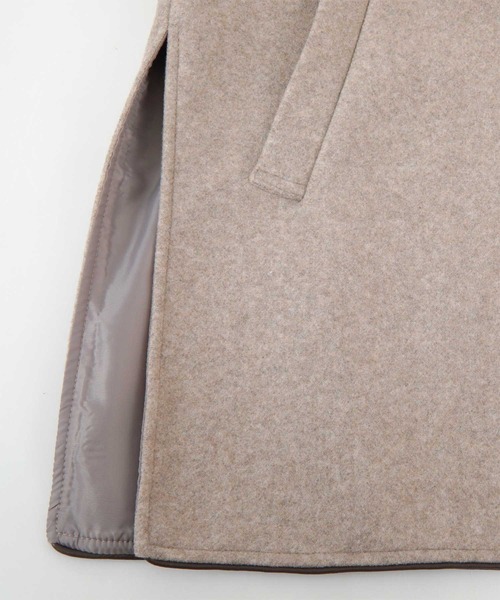 titivate（ティティベイト）の「ﾊﾟｲﾋﾟﾝｸﾞｽﾀﾝﾄﾞｶﾗｰﾊｰﾌｺｰﾄ（ステンカラーコート・レディース・オリーブ/アイボリー/モカ・M）」の15枚目の写真