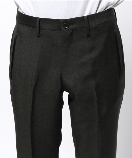KATHARINE HAMNETT LONDON （キャサリンハムネットロンドン）の「CHAMBRAY MOHAIR WOOL / シャンブレーモヘアウールパンツ（スラックス・メンズ・グリーン/グレー・SMALL/LARGE/MEDIUM/XL）」の6枚目の写真