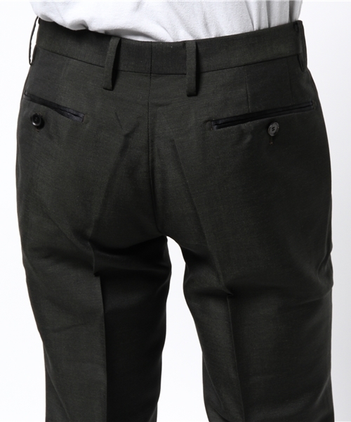 KATHARINE HAMNETT LONDON （キャサリンハムネットロンドン）の「CHAMBRAY MOHAIR WOOL / シャンブレーモヘアウールパンツ（スラックス・メンズ・グリーン/グレー・SMALL/LARGE/MEDIUM/XL）」の7枚目の写真