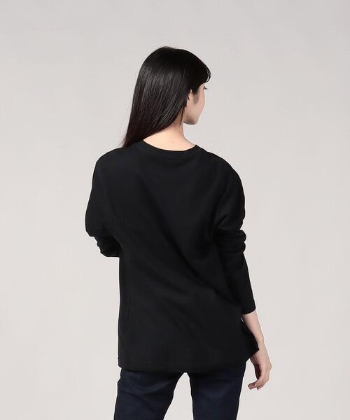 To b. by agnes b.(トゥービーバイアニエスベー)の「WM40 TS ボーイズロングロゴTシャツ(Tシャツ/カットソー・レディース・ブラック・40/38)」の3枚目の写真
