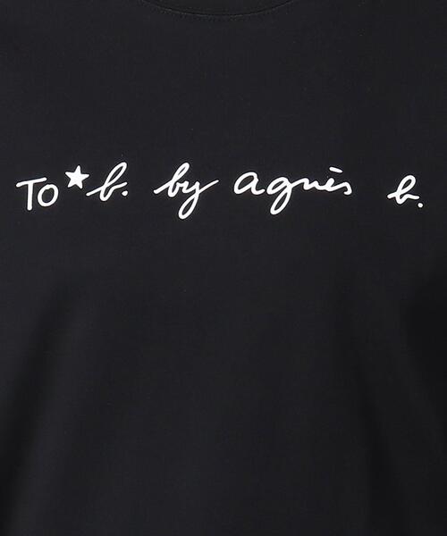 To b. by agnes b.(トゥービーバイアニエスベー)の「WM40 TS ボーイズロングロゴTシャツ(Tシャツ/カットソー・レディース・ブラック・40/38)」の5枚目の写真