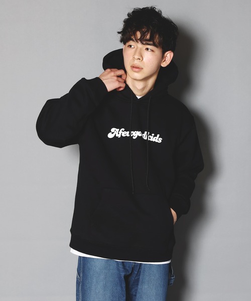 A FEW GOOD KIDS(ア フュー グッド キッズ)の「A FEW GOOD KIDS-サークルロゴ・プルパーカー(パーカー・レディース・ブラック/オレンジ/ホワイト・L/XL)」の4枚目の写真