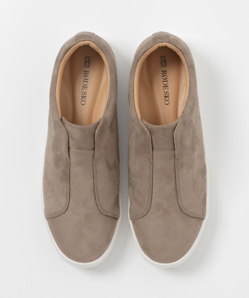 RODE SKO（ロデスコ）の「やわインソール付スエード調スリッポン（スニーカー・レディース・モカ・36/37/38）」の6枚目の写真