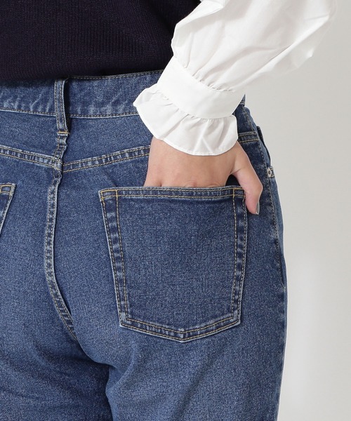 NATURAL BEAUTY BASIC（ナチュラルビューティーベーシック）の「デニムストレートパンツ（デニムパンツ・レディース・オフホワイト/ネイビー・X-SMALL/SMALL/MEDIUM）」の14枚目の写真