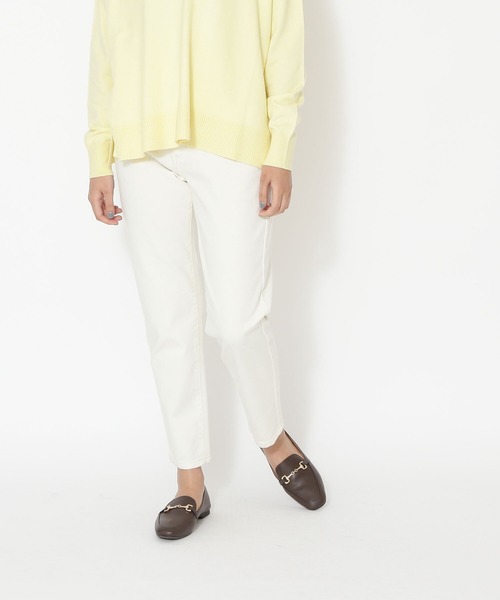 NATURAL BEAUTY BASIC（ナチュラルビューティーベーシック）の「デニムストレートパンツ（デニムパンツ・レディース・オフホワイト/ネイビー・X-SMALL/SMALL/MEDIUM）」の22枚目の写真