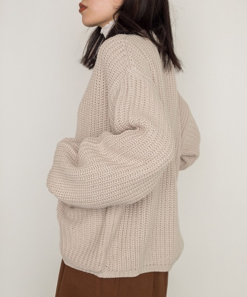 w closet（ダブルクローゼット）の「Vネックショート丈カーディガン（カーディガン/ボレロ・レディース・ベージュ/イエロー/グリーン/モスグリーン・FREE）」の13枚目の写真