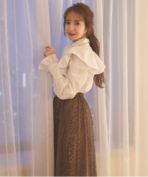 VIOLETTA（ヴィオレッタ）の「リボンブラウス（シャツ/ブラウス・レディース・ベージュ/ホワイト・FREE）」の14枚目の写真