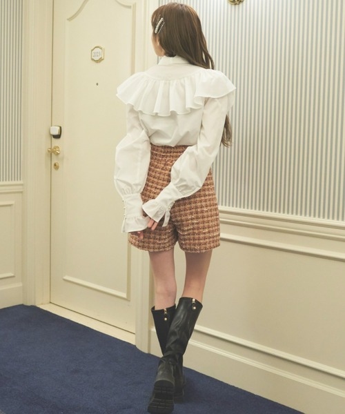 VIOLETTA（ヴィオレッタ）の「リボンブラウス（シャツ/ブラウス・レディース・ベージュ/ホワイト・FREE）」の8枚目の写真