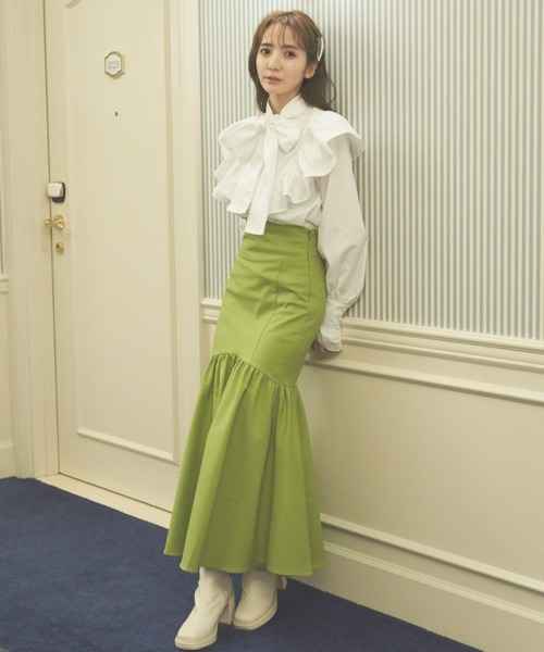 VIOLETTA（ヴィオレッタ）の「リボンブラウス（シャツ/ブラウス・レディース・ベージュ/ホワイト・FREE）」の11枚目の写真