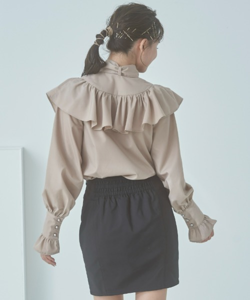 VIOLETTA（ヴィオレッタ）の「リボンブラウス（シャツ/ブラウス・レディース・ベージュ/ホワイト・FREE）」の16枚目の写真