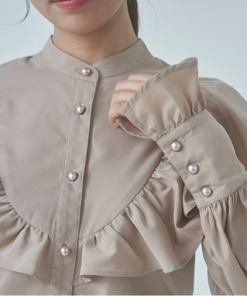 VIOLETTA（ヴィオレッタ）の「リボンブラウス（シャツ/ブラウス・レディース・ベージュ/ホワイト・FREE）」の20枚目の写真