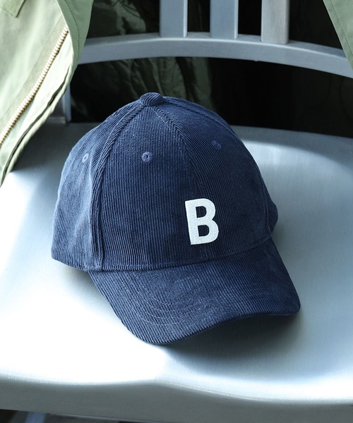 BEAMS HEART（ビームスハート）の「【ユニセックス】フェルト ワッペン コーデュロイ キャップ（キャップ・メンズ・ブラック/ネイビー/インディゴブルー・ONE SIZE）」の3枚目の写真