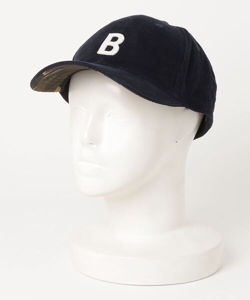 BEAMS HEART（ビームスハート）の「【ユニセックス】フェルト ワッペン コーデュロイ キャップ（キャップ・メンズ・ブラック/ネイビー/インディゴブルー・ONE SIZE）」の4枚目の写真