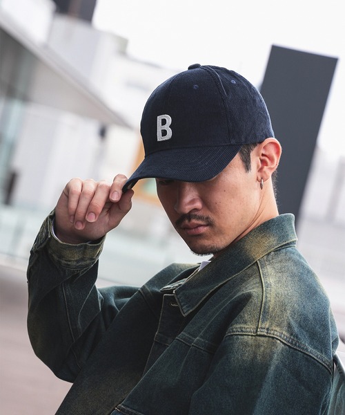 BEAMS HEART（ビームスハート）の「【ユニセックス】フェルト ワッペン コーデュロイ キャップ（キャップ・メンズ・ブラック/ネイビー/インディゴブルー・ONE SIZE）」の21枚目の写真