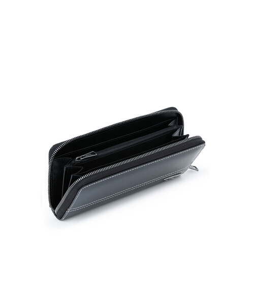 DIESEL（ディーゼル）の「メンズ コーテッドキャンバス 長財布（財布・メンズ・ブラック/ライトブルー・UNI）」の7枚目の写真