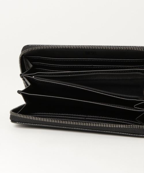 DIESEL（ディーゼル）の「メンズ コーテッドキャンバス 長財布（財布・メンズ・ブラック/ライトブルー・UNI）」の5枚目の写真