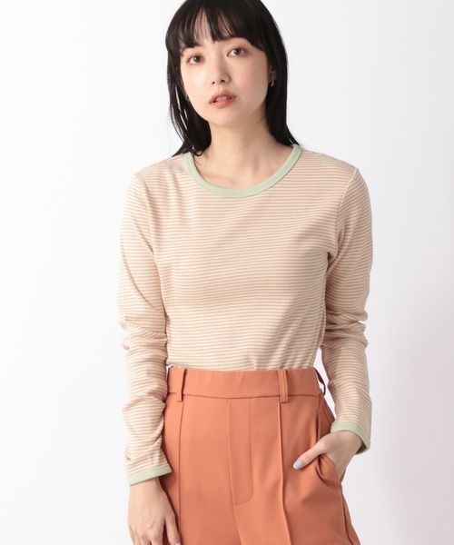 LOWRYS FARM（ローリーズファーム）の「カラーボーダーＴＬＳ　271428（Tシャツ/カットソー・レディース・ブラック系その他/ブルー系その他/グリーン系その他/オレンジ系その他・FREE）」の3枚目の写真