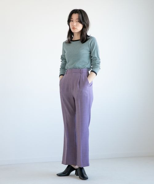 LOWRYS FARM（ローリーズファーム）の「カラーボーダーＴＬＳ　271428（Tシャツ/カットソー・レディース・ブラック系その他/ブルー系その他/グリーン系その他/オレンジ系その他・FREE）」の6枚目の写真