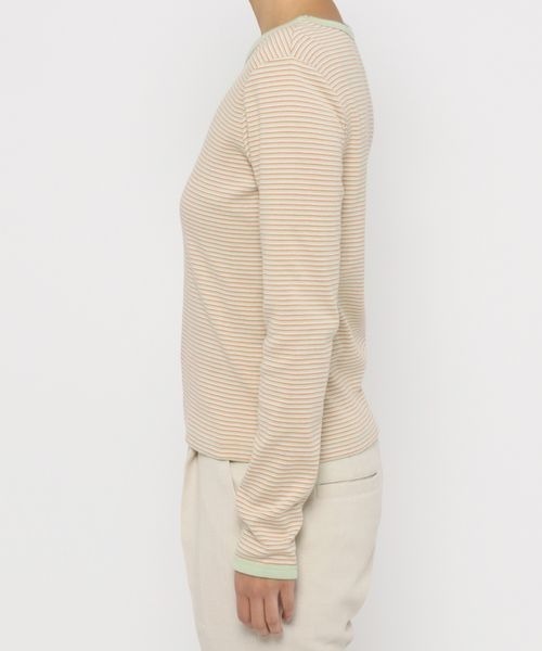 LOWRYS FARM（ローリーズファーム）の「カラーボーダーＴＬＳ　271428（Tシャツ/カットソー・レディース・ブラック系その他/ブルー系その他/グリーン系その他/オレンジ系その他・FREE）」の10枚目の写真