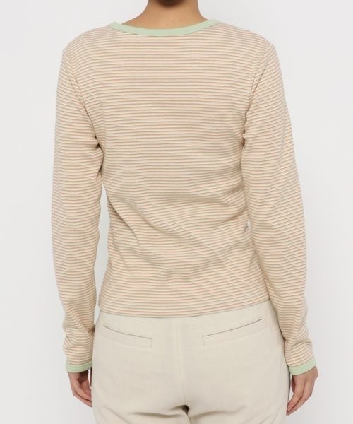 LOWRYS FARM（ローリーズファーム）の「カラーボーダーＴＬＳ　271428（Tシャツ/カットソー・レディース・ブラック系その他/ブルー系その他/グリーン系その他/オレンジ系その他・FREE）」の11枚目の写真