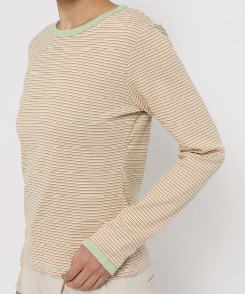 LOWRYS FARM（ローリーズファーム）の「カラーボーダーＴＬＳ　271428（Tシャツ/カットソー・レディース・ブラック系その他/ブルー系その他/グリーン系その他/オレンジ系その他・FREE）」の13枚目の写真