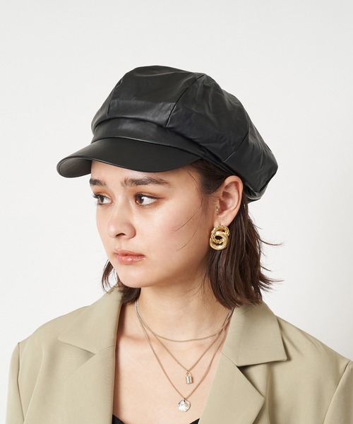 SPIRALGIRL（スパイラルガール）の「合皮キャスケット（キャスケット・レディース・ブラック・FREE）」の12枚目の写真