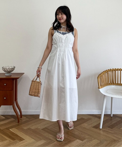 EPIMI E'PIMMY（エピミエピミー）の「カップ付きスクエアタンクトップ（タンクトップ・レディース・レッド/オフホワイト/ブルー/ブラック・MEDIUM）」の12枚目の写真