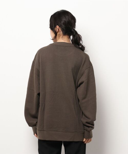 Bling Leads(ブリングリーズ)の「《Bling Leads》ワッフル クルーネックカットソー(Tシャツ/カットソー・レディース・ブラック/モカ/グレイッシュベージュ・MEDIUM/LARGE/X-LARGE)」の5枚目の写真