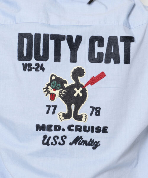 AVIREX（アヴィレックス）の「長袖 オックスフォード シャツ デューティキャット / LONG SLEEVE OXFORD SHIRT DUTY CAT /アヴィレックス / AVIREX（シャツ/ブラウス・メンズ・サックスブルー/レモンイエロー/ホワイト・MEDIUM/LARGE/XX-LARGE/X-LARGE）」の8枚目の写真