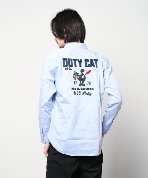 AVIREX（アヴィレックス）の「長袖 オックスフォード シャツ デューティキャット / LONG SLEEVE OXFORD SHIRT DUTY CAT /アヴィレックス / AVIREX（シャツ/ブラウス・メンズ・サックスブルー/レモンイエロー/ホワイト・MEDIUM/LARGE/XX-LARGE/X-LARGE）」の17枚目の写真