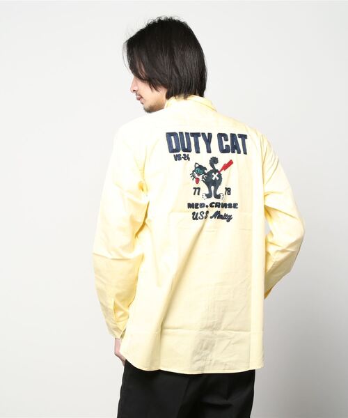 AVIREX（アヴィレックス）の「長袖 オックスフォード シャツ デューティキャット / LONG SLEEVE OXFORD SHIRT DUTY CAT /アヴィレックス / AVIREX（シャツ/ブラウス・メンズ・サックスブルー/レモンイエロー/ホワイト・MEDIUM/LARGE/XX-LARGE/X-LARGE）」の19枚目の写真