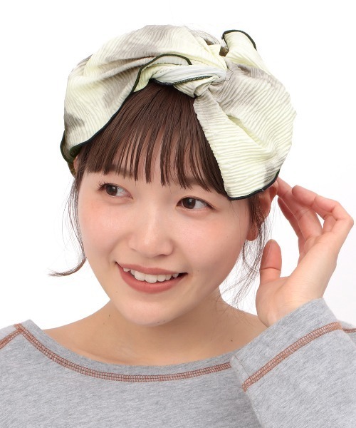 チチカカ（チチカカ）の「タイダイボリュームリボンヘアバンド（ヘアバンド・レディース・ブラック/イエロー・FREE）」の7枚目の写真