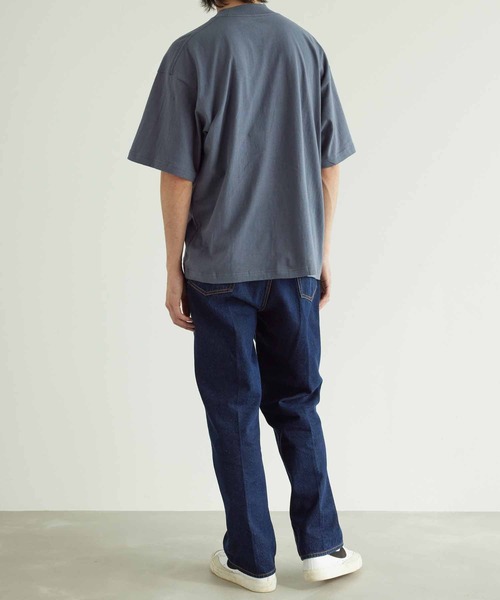 HANES（ヘインズ）の「【Hanes for BIOTOP】EX MOCK PACK T リサイクルコットン（Tシャツ/カットソー・メンズ・ブルー系その他3/ホワイト系その他・L/M/S/XL）」の5枚目の写真