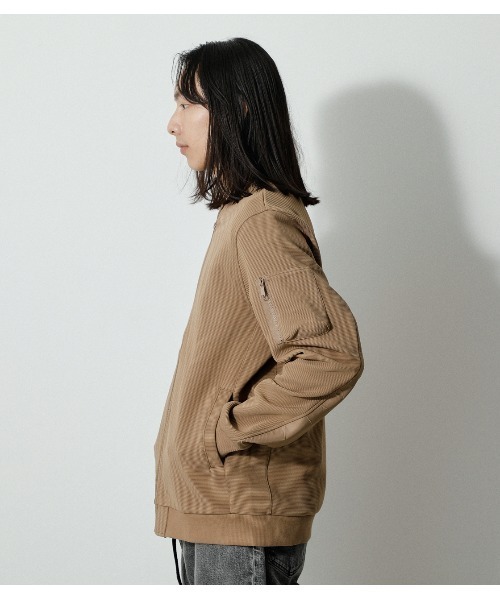 AZUL by moussy(アズールバイマウジー)の「MOVE FIT EASY MA-1/ムーブフィットイージーMA‐1(MA-1・メンズ・ベージュ/ブラック・LARGE/MEDIUM)」の16枚目の写真