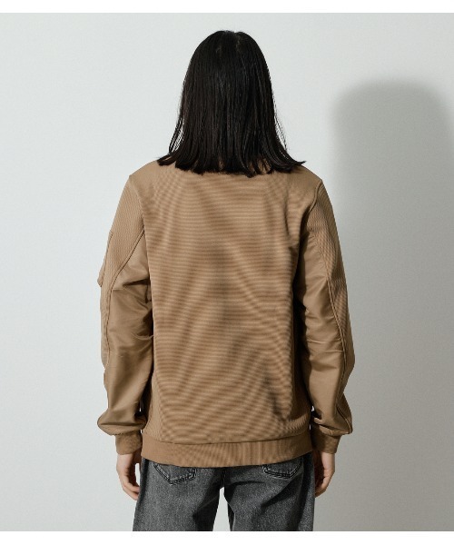 AZUL by moussy(アズールバイマウジー)の「MOVE FIT EASY MA-1/ムーブフィットイージーMA‐1(MA-1・メンズ・ベージュ/ブラック・LARGE/MEDIUM)」の17枚目の写真