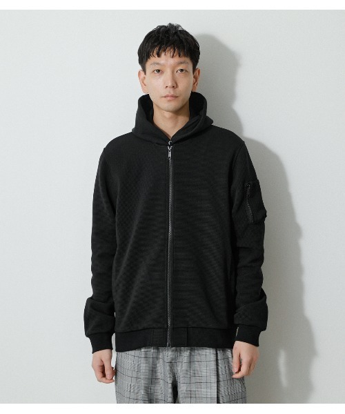 AZUL by moussy(アズールバイマウジー)の「MOVE FIT EASY MA-1/ムーブフィットイージーMA‐1(MA-1・メンズ・ベージュ/ブラック・LARGE/MEDIUM)」の6枚目の写真