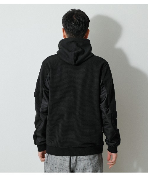 AZUL by moussy(アズールバイマウジー)の「MOVE FIT EASY MA-1/ムーブフィットイージーMA‐1(MA-1・メンズ・ベージュ/ブラック・LARGE/MEDIUM)」の8枚目の写真
