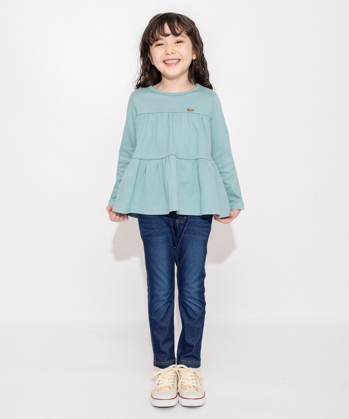 BRANSHES(ブランシェス)の「ティアード長袖Tシャツ ロンT(Tシャツ/カットソー・キッズ・チャコールグレー/ライトグリーン・130/90/100/120/150/110/140)」の17枚目の写真